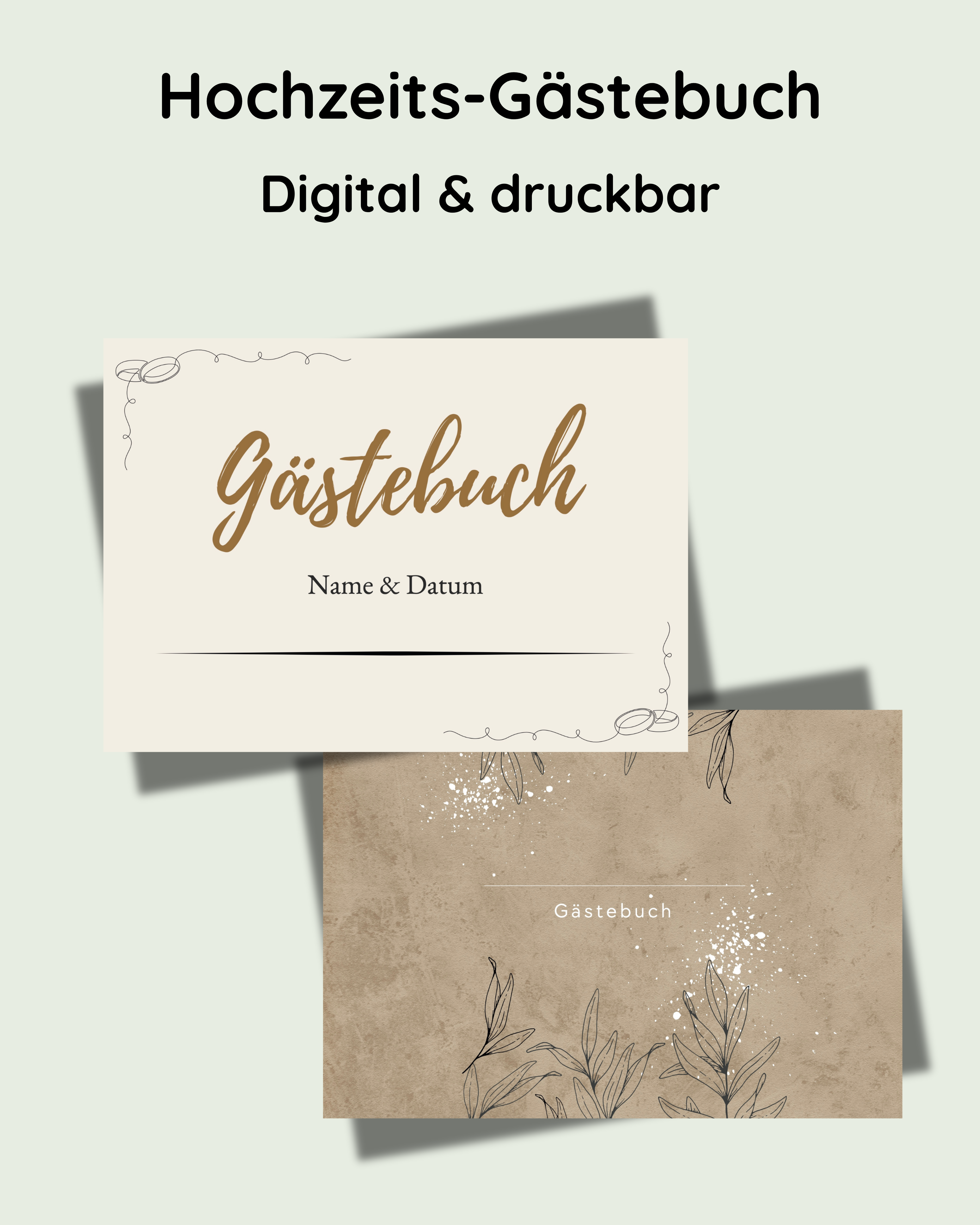Hochzeitsgästebuch + Mini-Love-Booklet