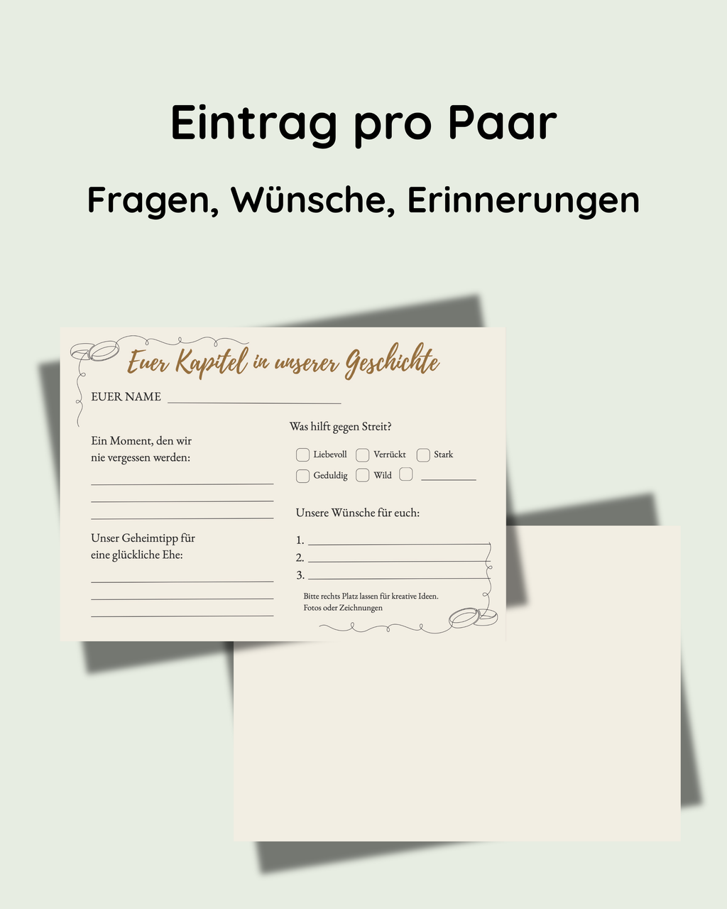 Hochzeitsgästebuch + Mini-Love-Booklet
