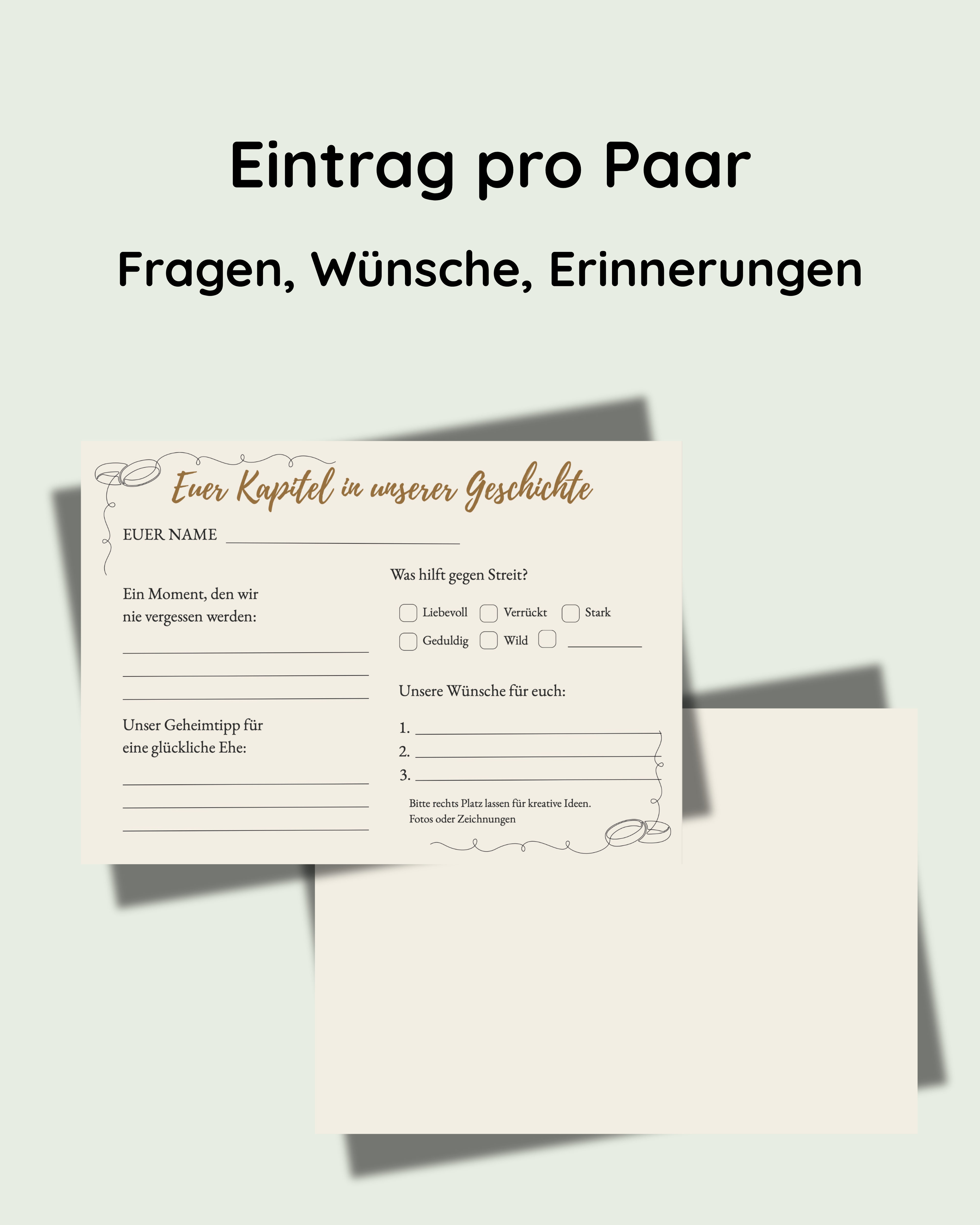 Hochzeitsgästebuch + Mini-Love-Booklet