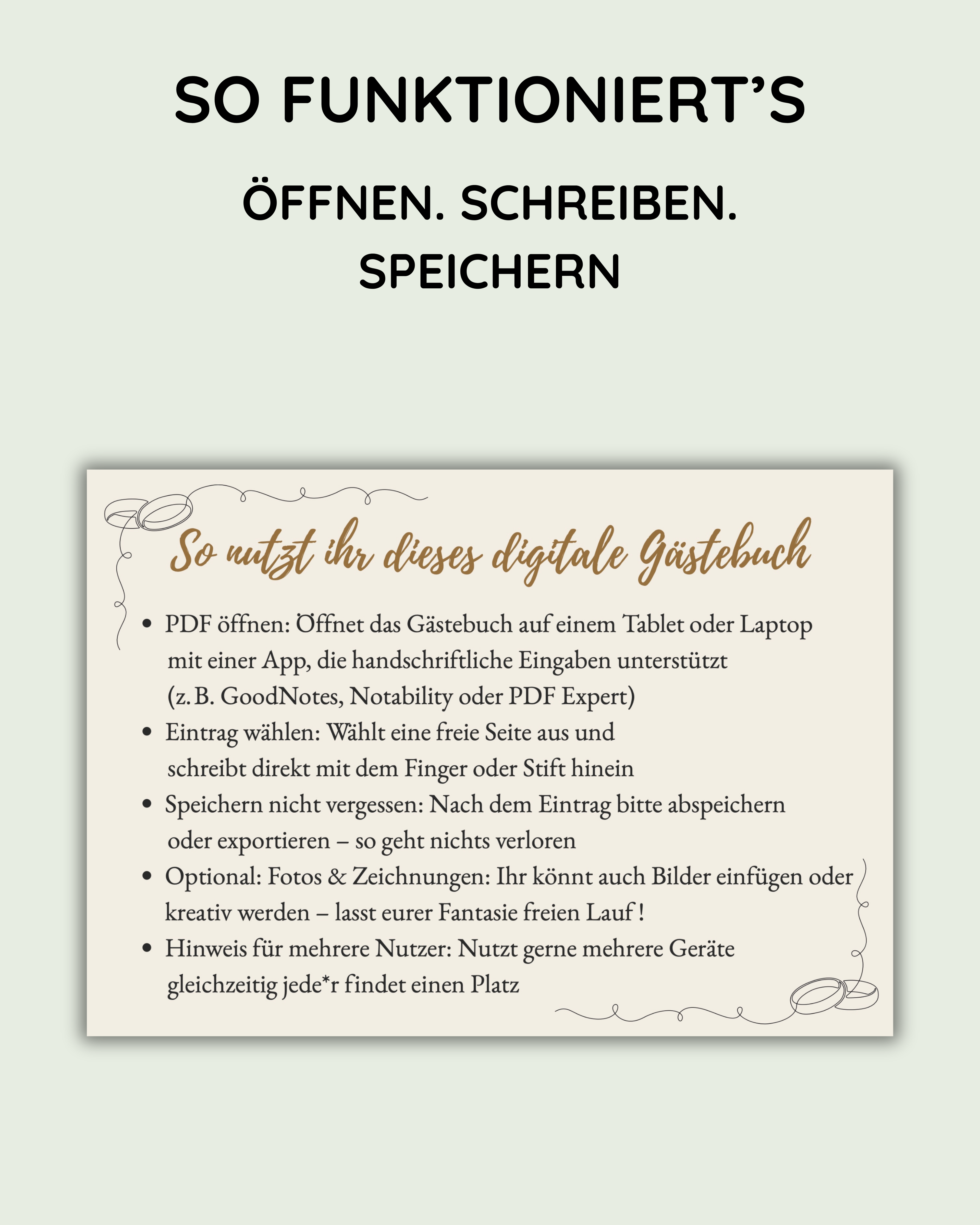 Hochzeitsgästebuch + Mini-Love-Booklet