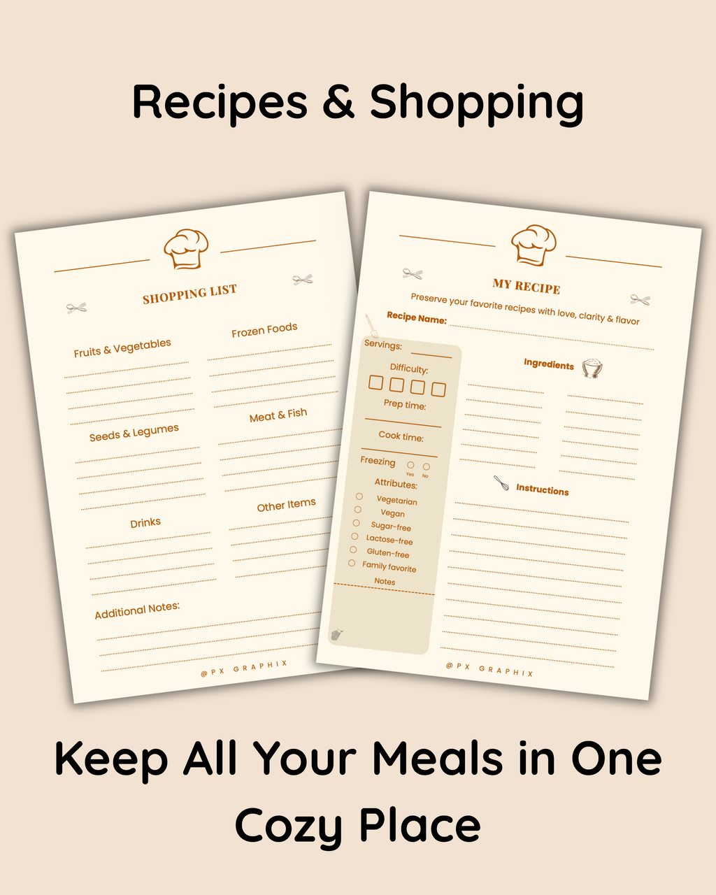 Weekly Meal Planner & Recipe Journal