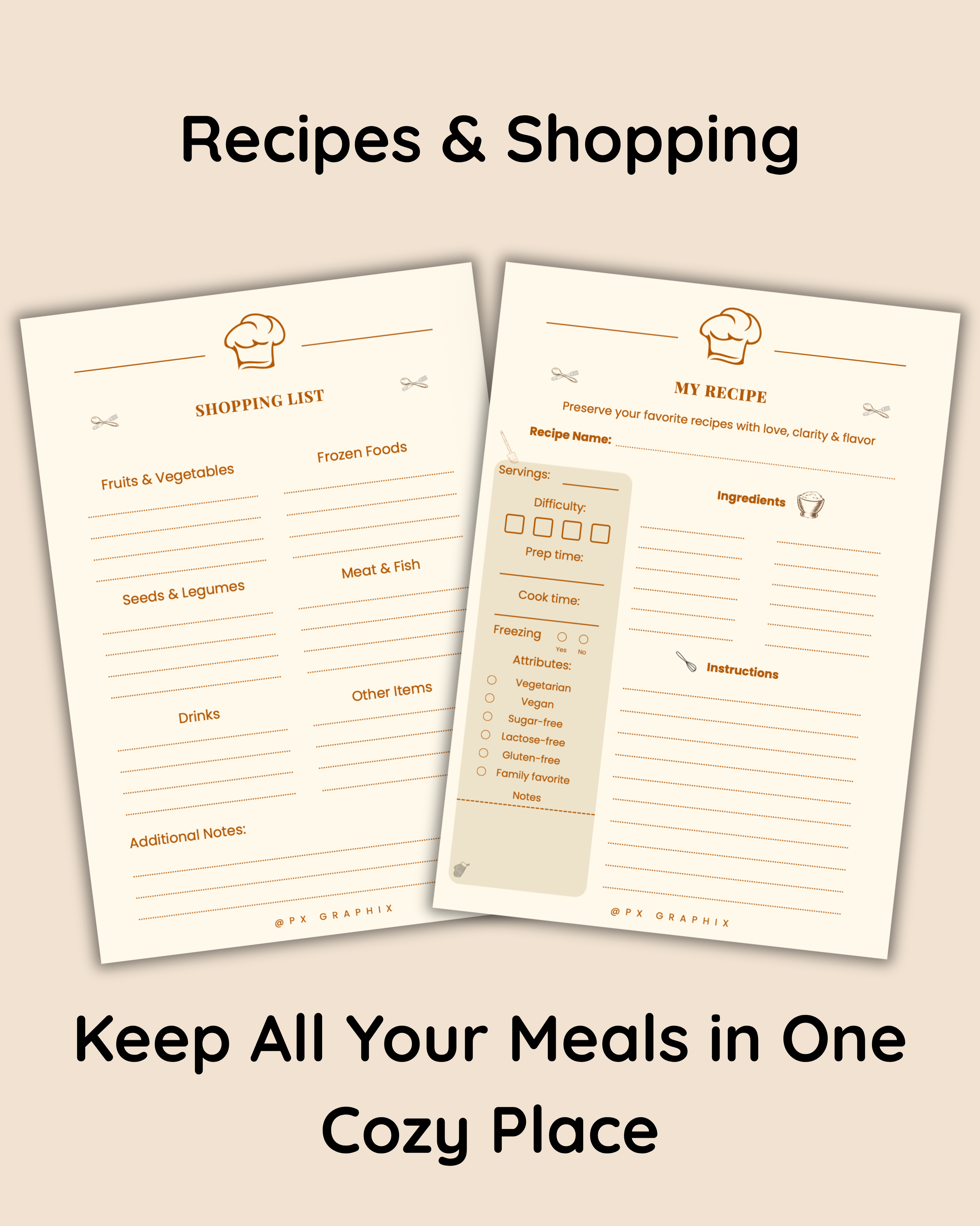 Weekly Meal Planner & Recipe Journal